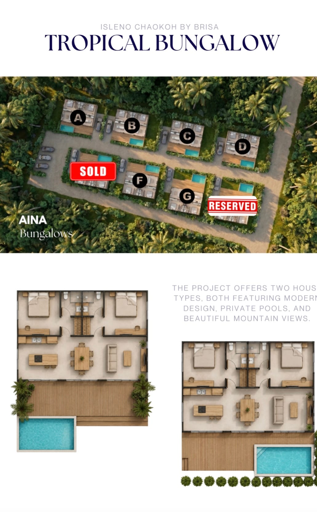Villa 2 chambres avec piscine à Na Mueang | Vue montagne | À partir de 4,8 M THB