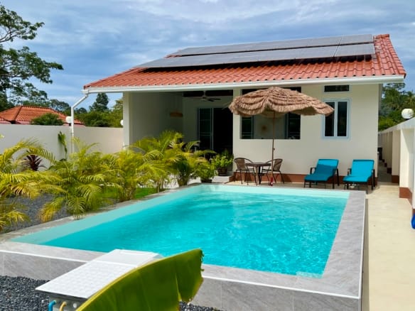 MAISON NEUVE 2 CHAMBRES ET PANNEAUX SOLAIRES À VENDRE – MAENAM SOI 4, KOH SAMUI