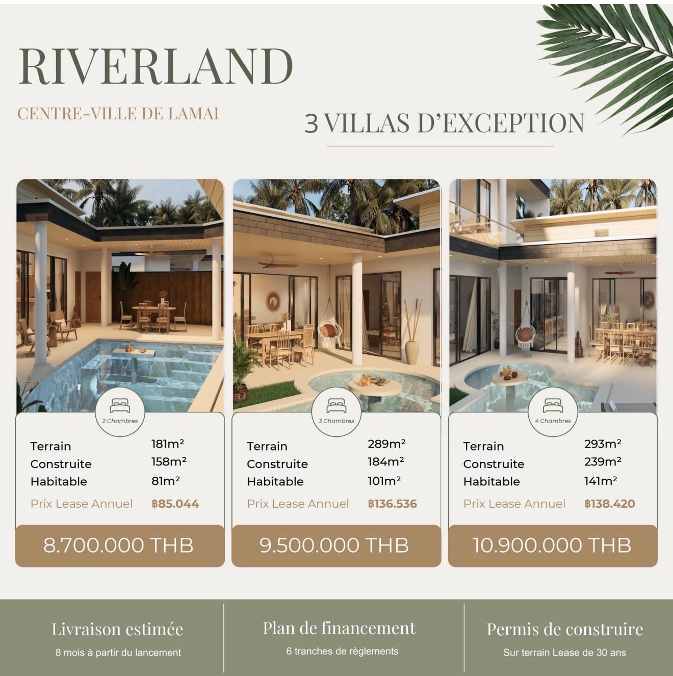Villas neuves avec piscine privée à vendre à Lamai – Koh Samui Villas neuves avec piscine privée à vendre à Lamai – Koh Samui