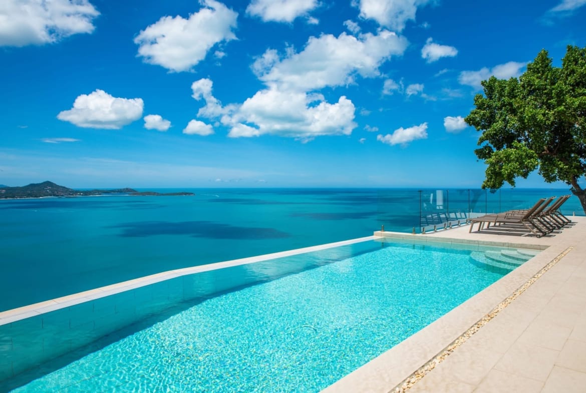 SOMPTUEUSE VILLA 4 CHAMBRES VUE MER PANORAMIQUE À CORAL COVE / CHAWENG NOI – KOH SAMUI