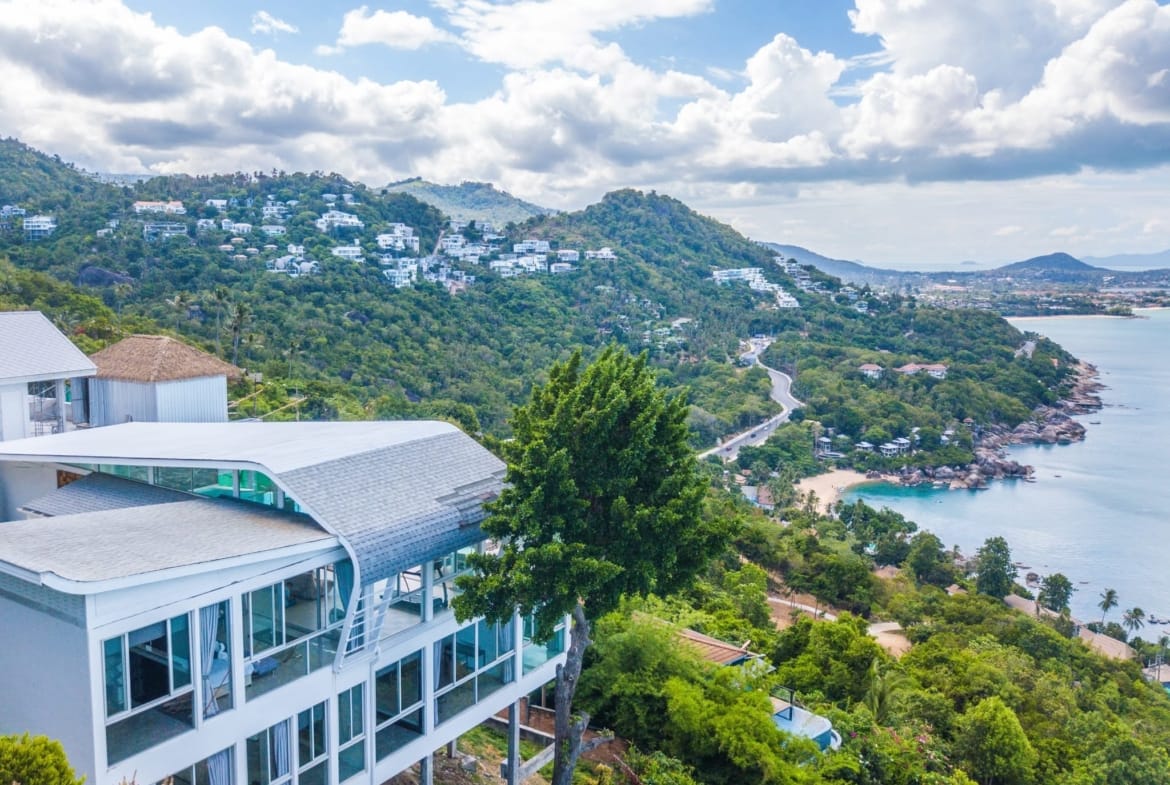 SOMPTUEUSE VILLA 4 CHAMBRES VUE MER PANORAMIQUE À CORAL COVE / CHAWENG NOI – KOH SAMUI