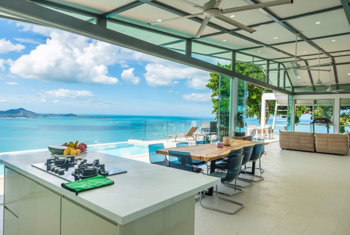 SOMPTUEUSE VILLA 4 CHAMBRES VUE MER PANORAMIQUE À CORAL COVE / CHAWENG NOI – KOH SAMUI