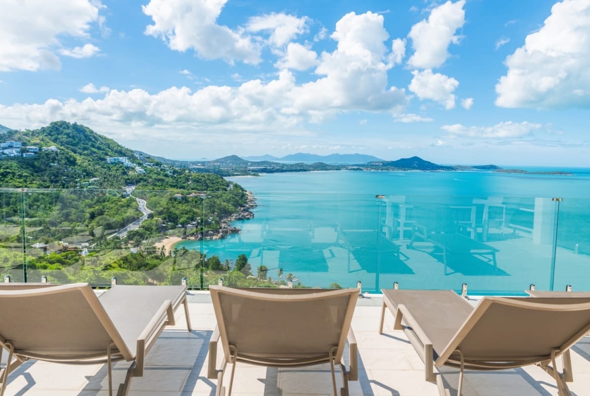 SOMPTUEUSE VILLA 4 CHAMBRES VUE MER PANORAMIQUE À CORAL COVE / CHAWENG NOI – KOH SAMUI