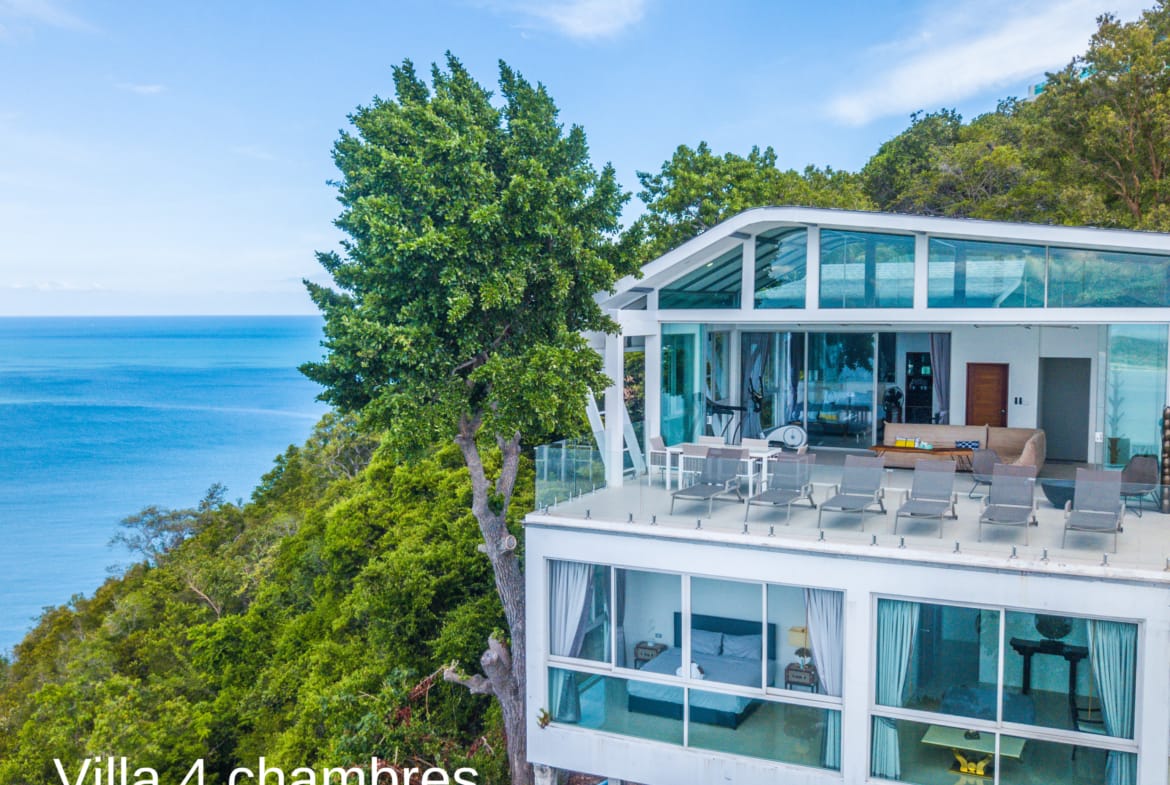 SOMPTUEUSE VILLA 4 CHAMBRES VUE MER PANORAMIQUE À CORAL COVE / CHAWENG NOI – KOH SAMUI