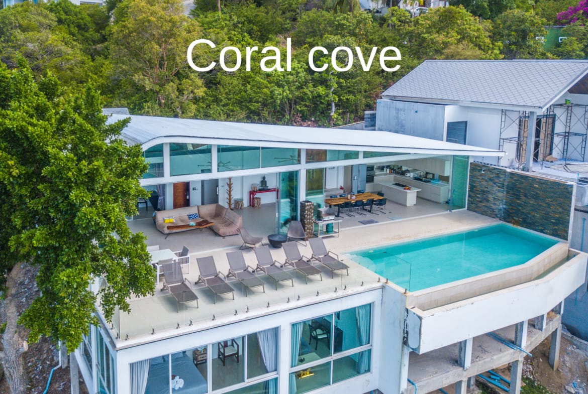 SOMPTUEUSE VILLA 4 CHAMBRES VUE MER PANORAMIQUE À CORAL COVE / CHAWENG NOI – KOH SAMUI